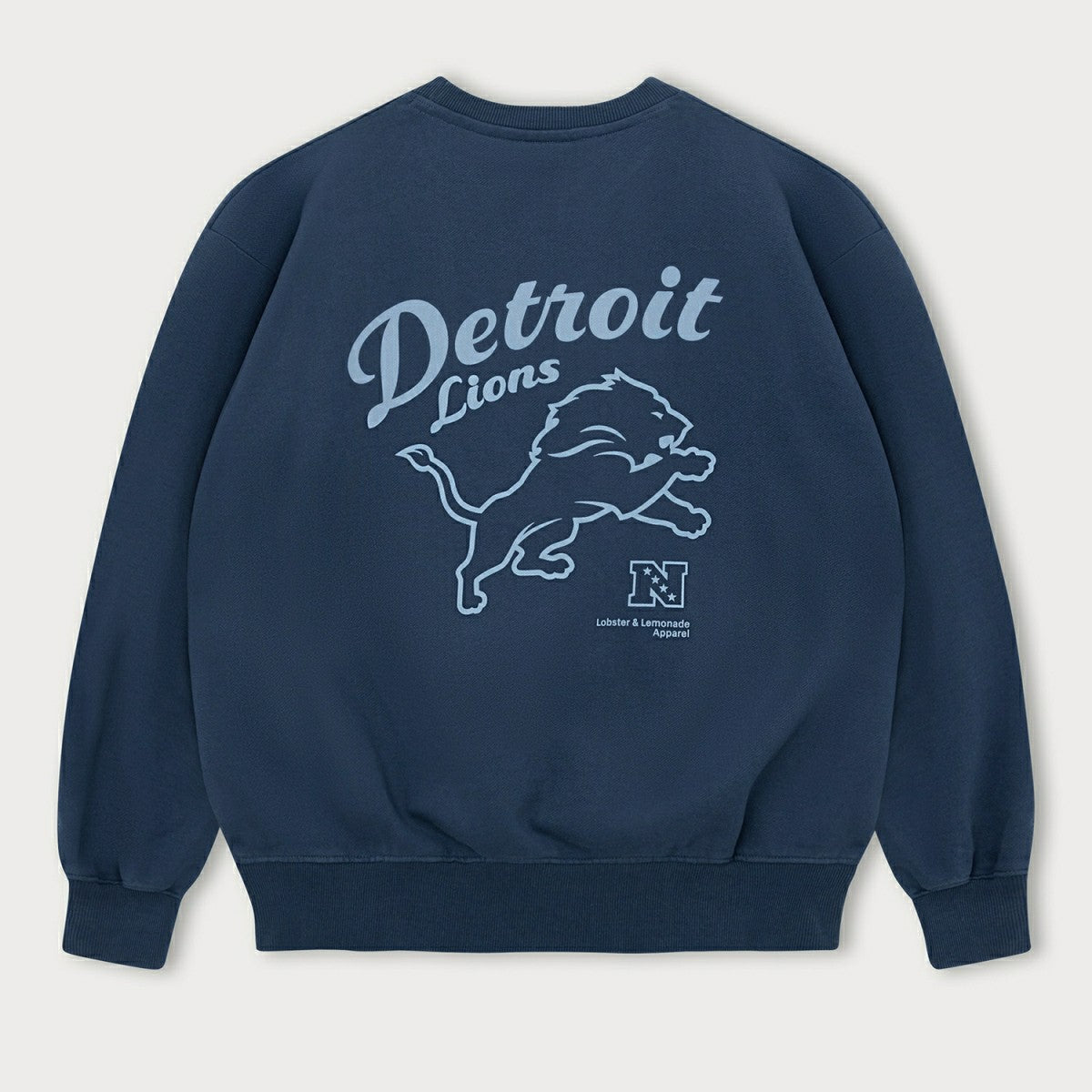 Detroit Lions L&L '96 Classics NFL Crew Sweater Navy Taass sale