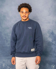 Detroit Lions L&L '96 Classics NFL Crew Sweater Navy Taass sale