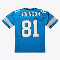 Calvin Johnson #81 Detroit Lions 2007 Authentic Throwback NFL Jersey Blue Taass for sale