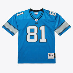 Calvin Johnson #81 Detroit Lions 2007 Authentic Throwback NFL Jersey Blue Taass for sale