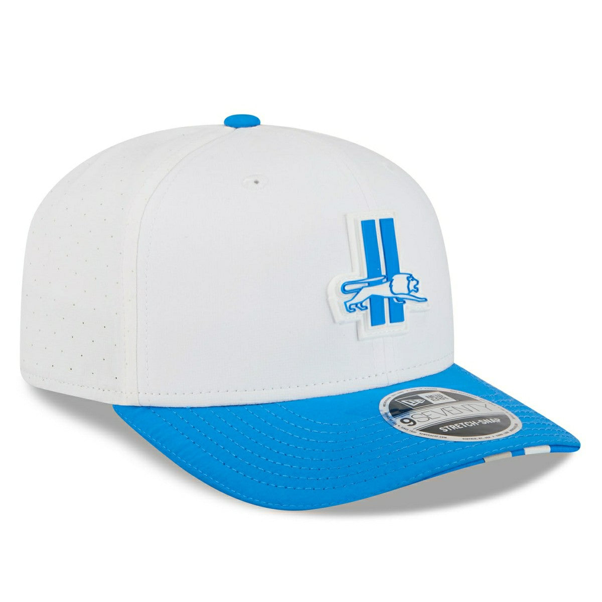 Detroit Lions Historic Logo 2025 NFL Training Camp New Era  9SEVENTY Stretch-Snap Cap OTC White Lifestyle