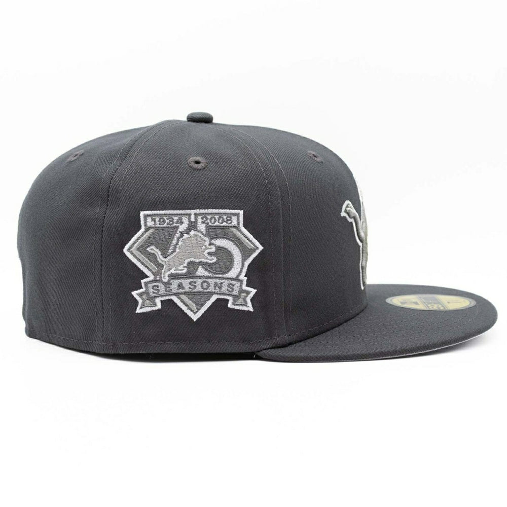 Detroit Lions 75 Seasons 59FIFTY Fitted NFL Cap Dark Gray Taass US