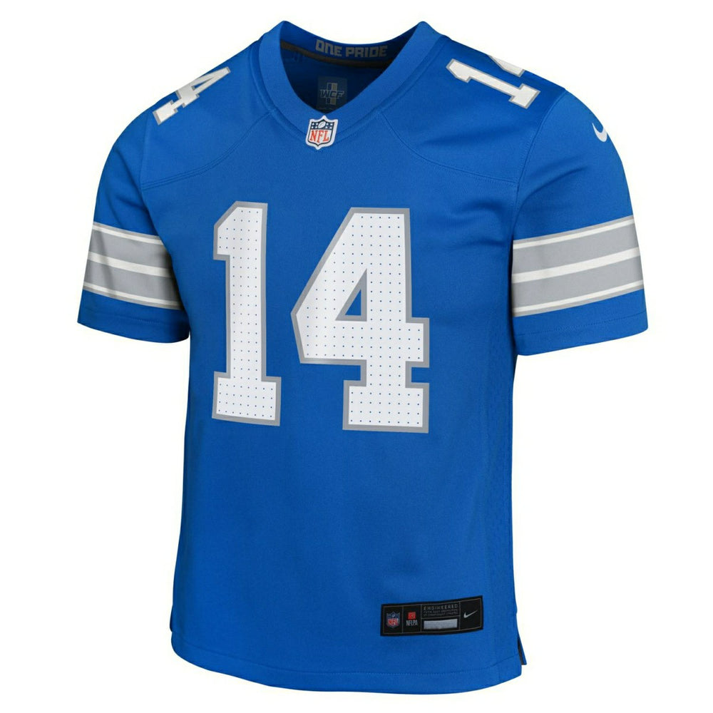 Amon-Ra St. Brown #14 Detroit Lions Game NFL Jersey Blue (YOUTH) Classic