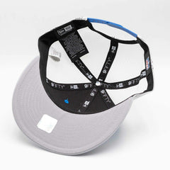 Detroit Lions Patch Trucker New Era Low Profile 9FIFTY Snapback Cap Lifestyle