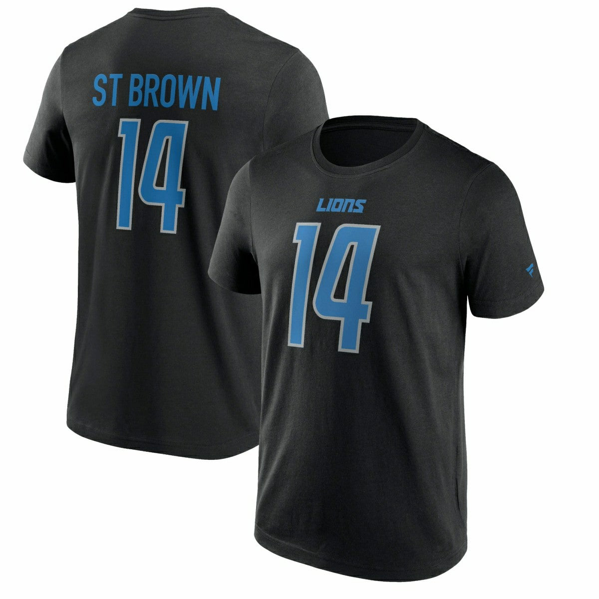 Amon-Ra St. Brown #14 Detroit Lions Player NFL T-Shirt Black Taass sale