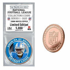 NFL Collectors Coins Series 1 Amon-Ra St. Brown Detroit Lions Commemorative Coin Taass for sale