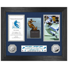 Barry Sanders Statue Unveiling Silver Coin Framed NFL Photo Taass US