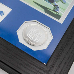 Barry Sanders Statue Unveiling Silver Coin Framed NFL Photo Taass US