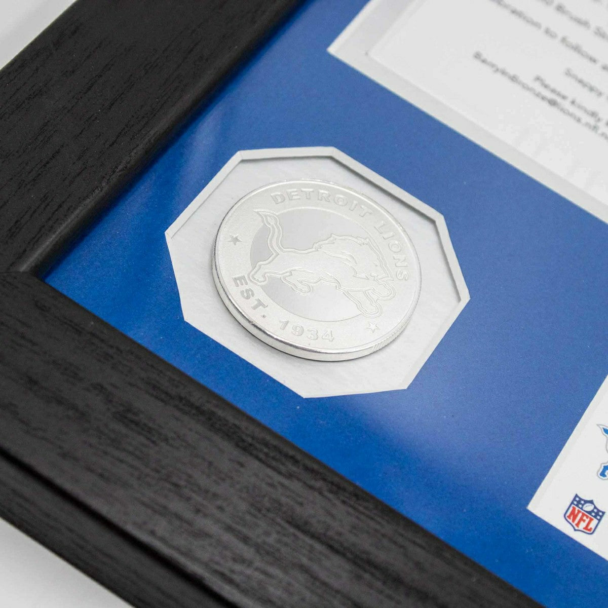 Barry Sanders Statue Unveiling Silver Coin Framed NFL Photo Taass US