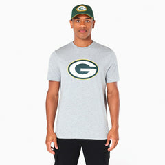 Green Bay Packers Team Logo New Era NFL T-Shirt Grey Lifestyle
