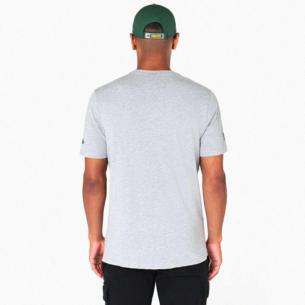 Green Bay Packers Team Logo New Era NFL T-Shirt Grey Lifestyle