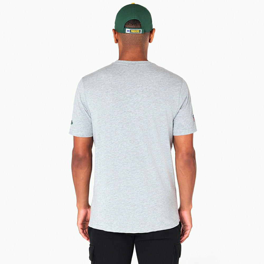 Green Bay Packers Team Logo New Era NFL T-Shirt Grey Lifestyle