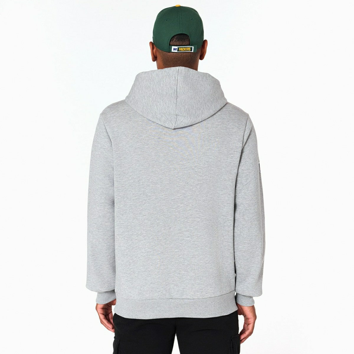 Green Bay Packers Logo Hoodie New Era NFL Sweatshirt Grey Taass sale