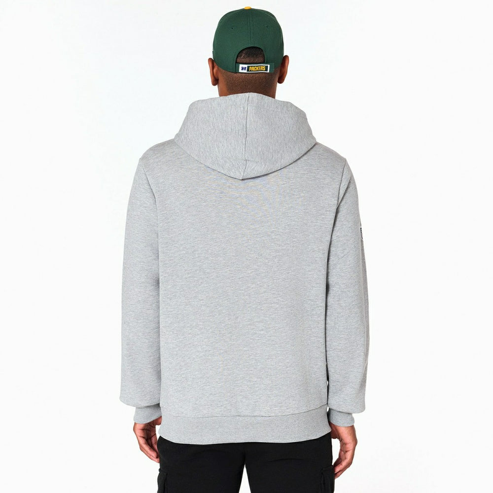 Green Bay Packers Logo Hoodie New Era NFL Sweatshirt Grey Taass sale
