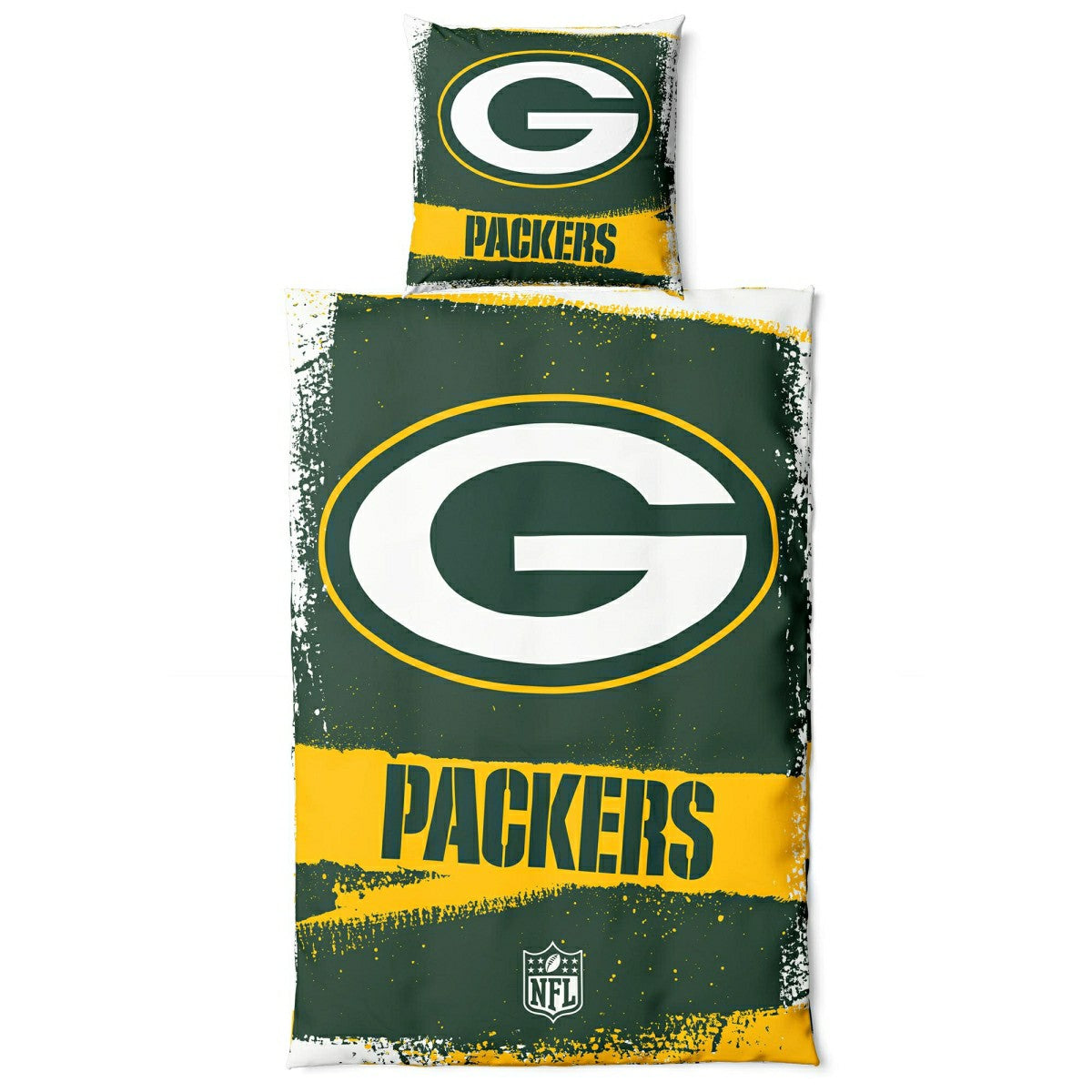 Green Bay Packers Raw NFL Bedding Set Classic