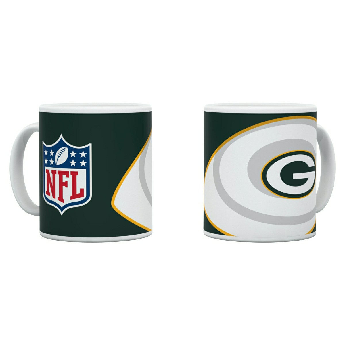 Green Bay Packers Shadow Logo & Shield NFL Mug (330 ml) Taass for sale