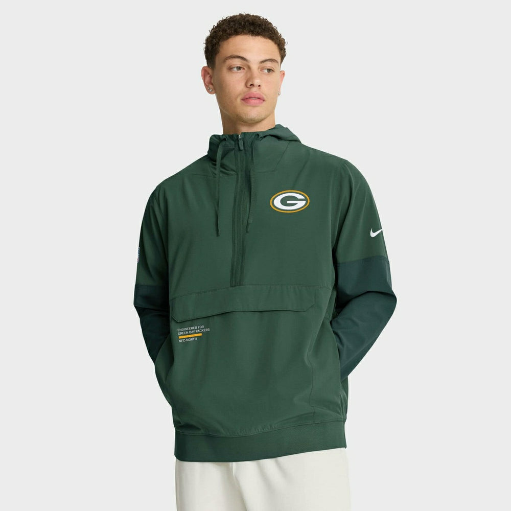 Green Bay Packers Nike Sideline Half-Zip Anorak NFL Jacke Green Fashion