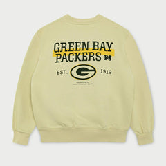 Green Bay Packers L&L '96 Classics NFL Crew Sweater Beige Taass sale