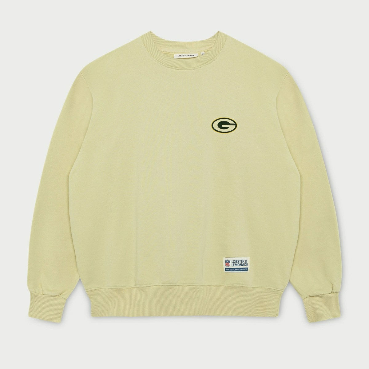 Green Bay Packers L&L '96 Classics NFL Crew Sweater Beige Taass sale