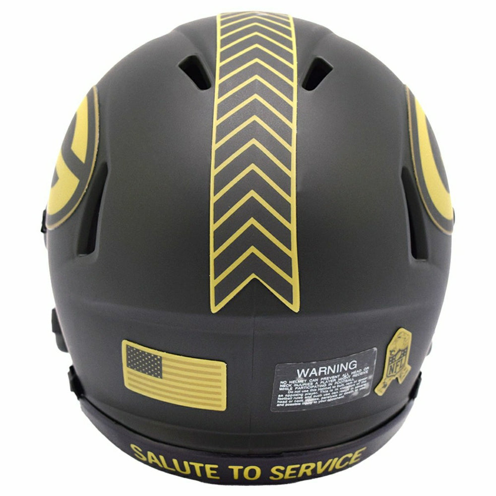 Green Bay Packers 2025 Salute to Service NFL Speed Mini Helmet Taass for sale