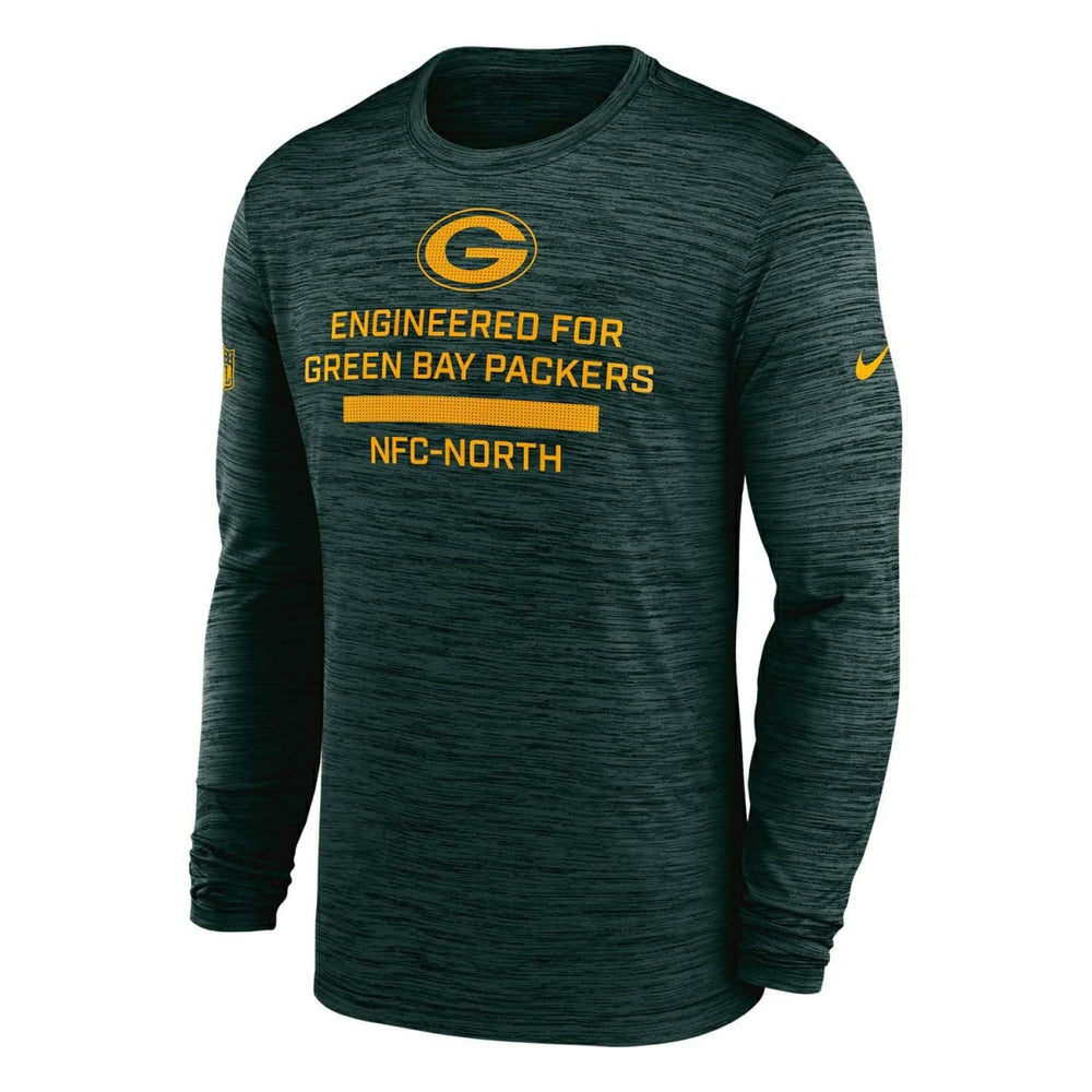 Green Bay Packers 2025 NFL Sideline Nike Velocity Performance Long Sleeve T-Shirt Green Taass US