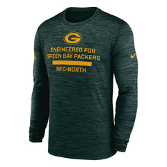 Green Bay Packers 2025 NFL Sideline Nike Velocity Performance Long Sleeve T-Shirt Green Taass US