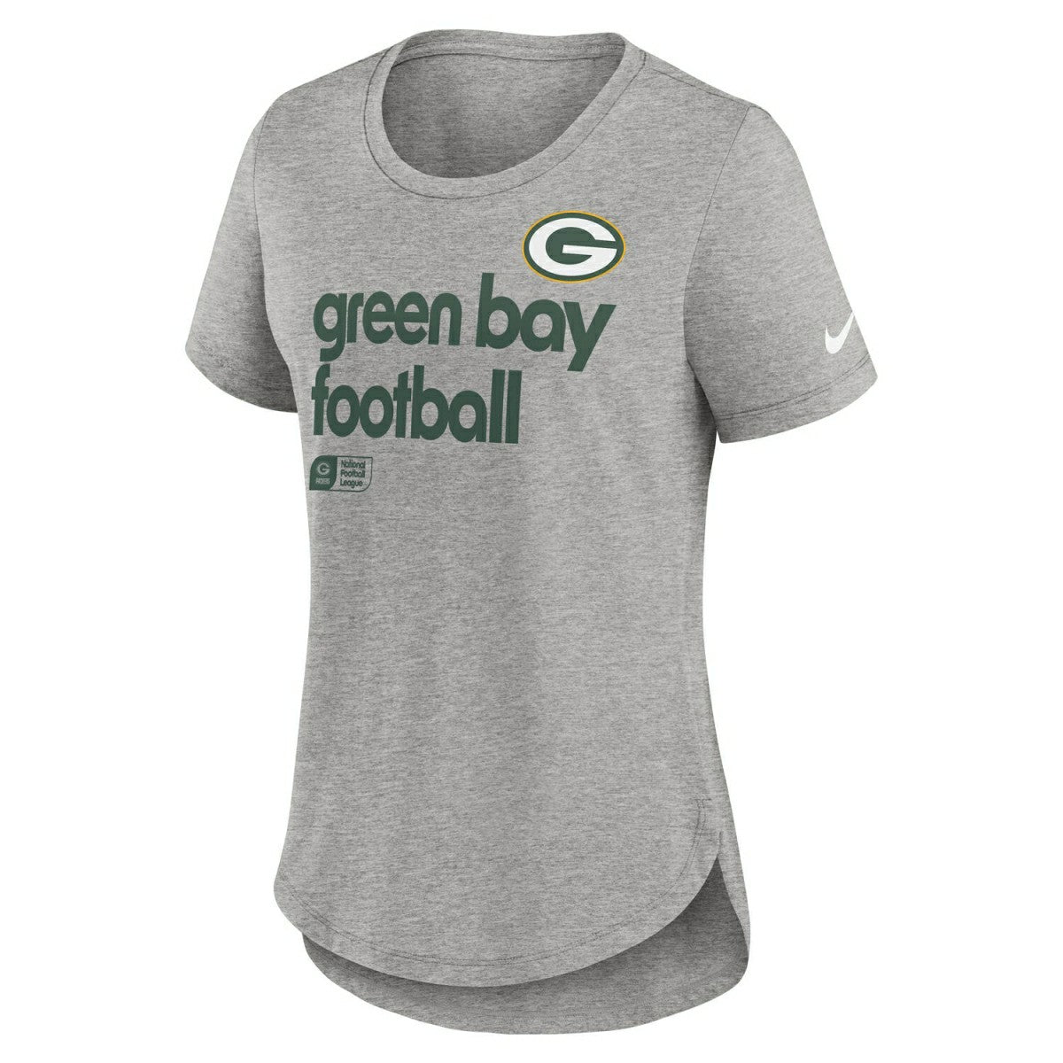 Green Bay Packers Nike Triblend Football NFL T-Shirt Gray (Women's) Taass US