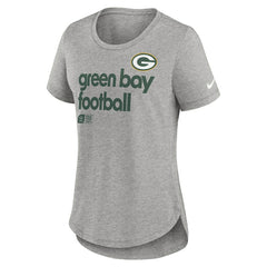 Green Bay Packers Nike Triblend Football NFL T-Shirt Gray (Women's) Taass US
