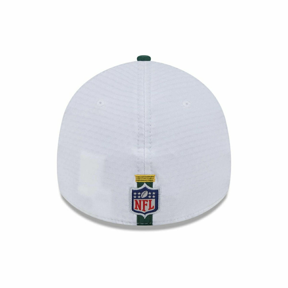 Green Bay Packers 2024 NFL Training Camp New Era 39THIRTY Flex Cap White Classic