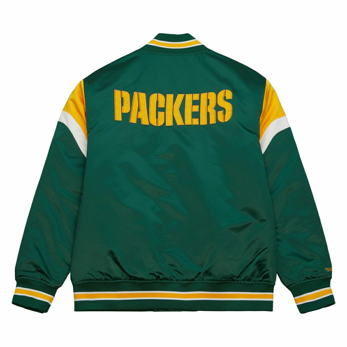 Green Bay Packers Mitchell & Ness Heavyweight Satin NFL Jacket Taass sale
