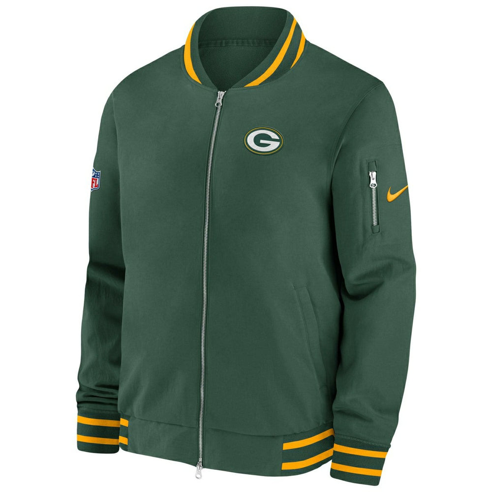 Green Bay Packers NFL Sideline Nike Coach Bomber Jacket Taass US