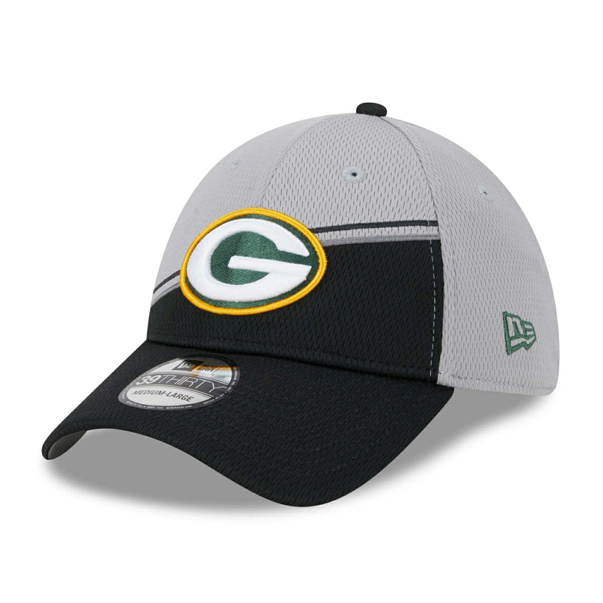 Green Bay Packers Colorway 2023 NFL Sideline New Era 39THIRTY Flex Cap Gray Taass for sale