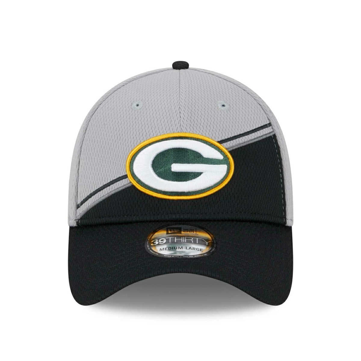 Green Bay Packers Colorway 2023 NFL Sideline New Era 39THIRTY Flex Cap Gray Taass for sale