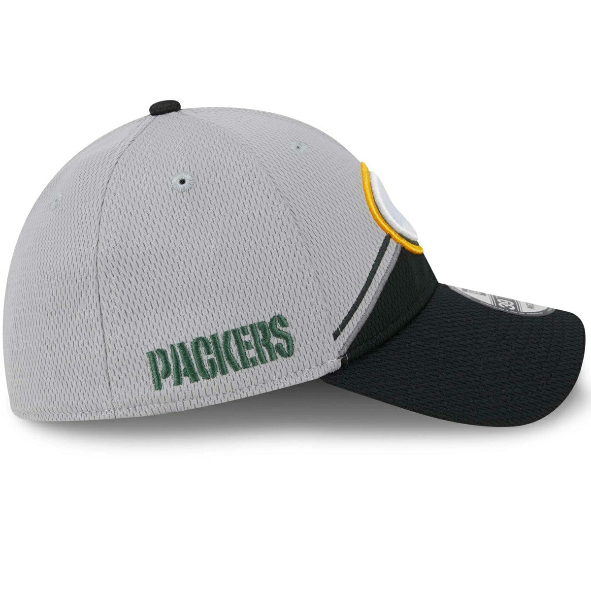Green Bay Packers Colorway 2023 NFL Sideline New Era 39THIRTY Flex Cap Gray Taass for sale