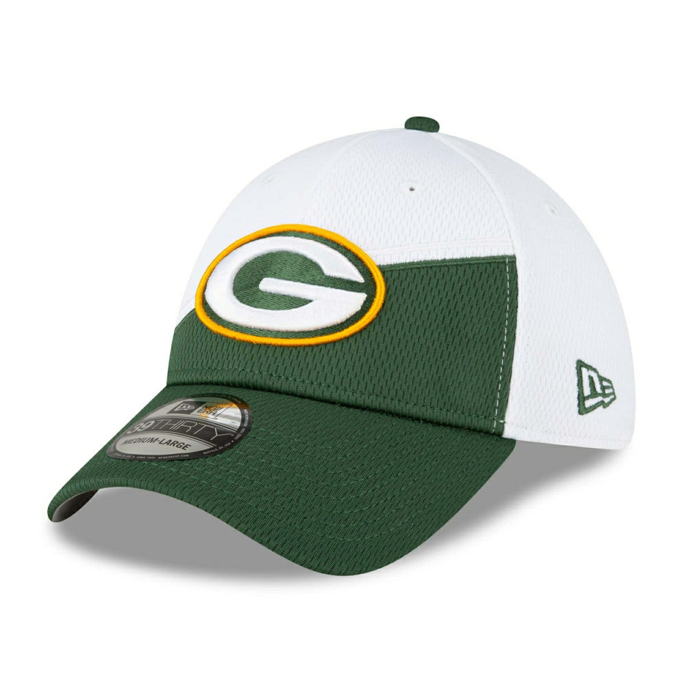Green Bay Packers On Field 2023 NFL Sideline New Era 39THIRTY Flex Cap White Taass US