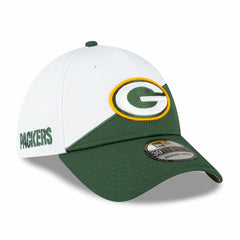 Green Bay Packers On Field 2023 NFL Sideline New Era 39THIRTY Flex Cap White Taass US
