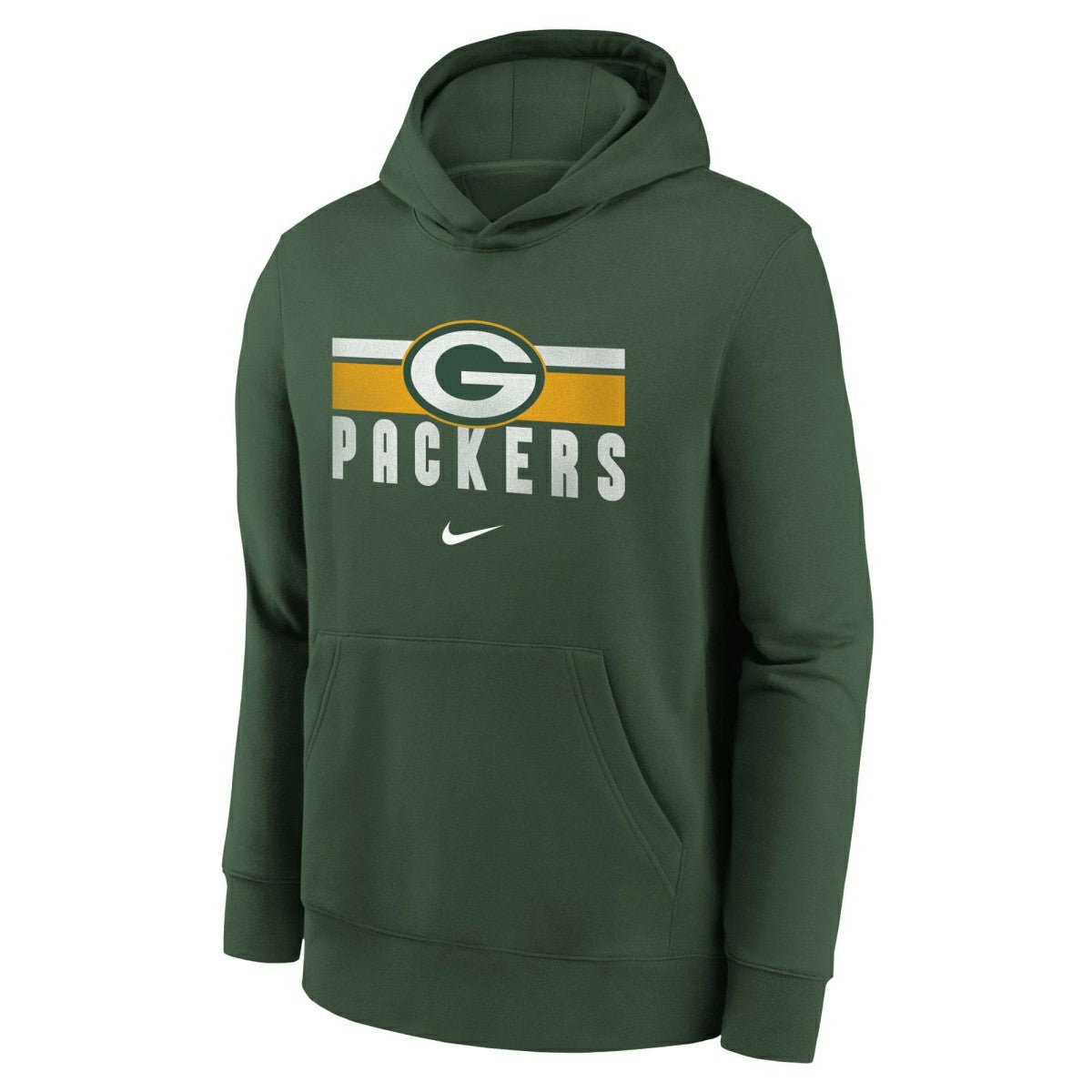 Green Bay Packers NFL Team Stripes Nike Club Hoodie (YOUTH) Lifestyle