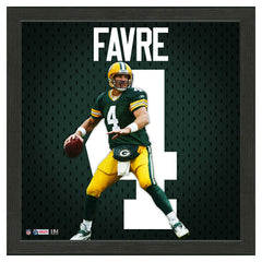 Brett Favre #4 Green Bay Packers Impact Jersey Framed NFL Photo Taass for sale