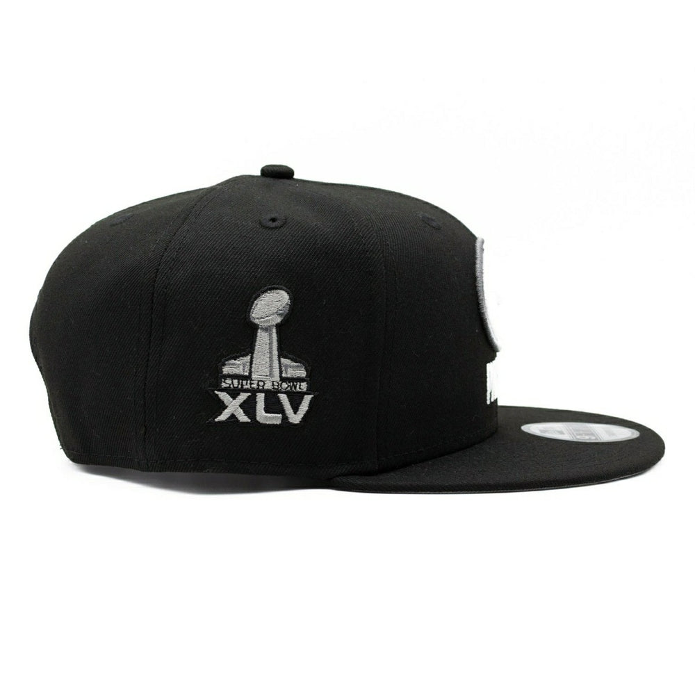 Green Bay Packers Super Bowl XLV New Era 9FIFTY Snapback NFL Cap Black Taass sale