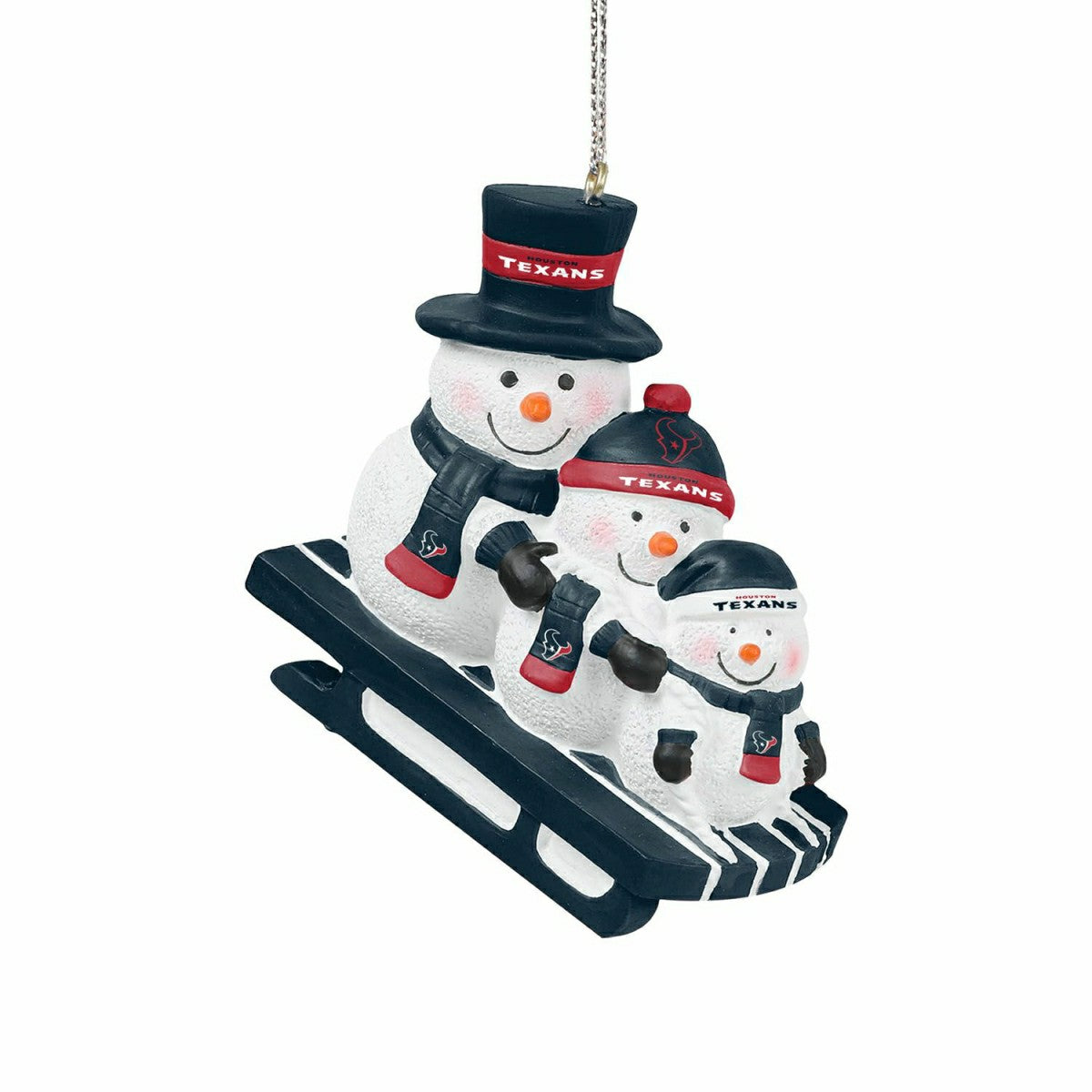 Houston Texans NFL Sledding Snowmen Christmas Ornament Taass for sale