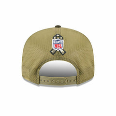 Houston Texans 2025 NFL Salute to Service 9FIFTY Split Panel Trucker Snapback Cap Olive Classic