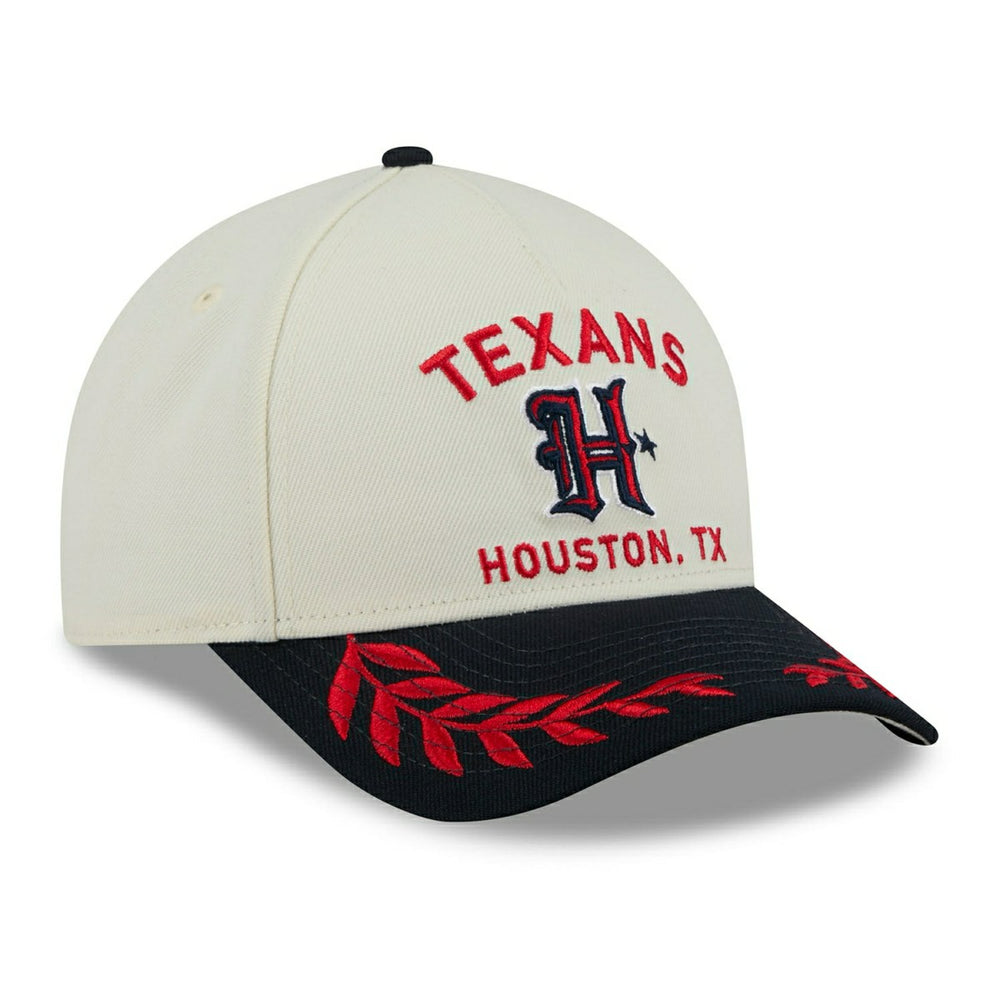 Houston Texans 2025 NFL Draft 9FORTY M-Crown A-Frame Snapback Cap Cream Taass sale