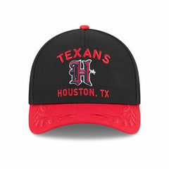 Houston Texans 2025 NFL Draft 9FORTY M-Crown A-Frame Snapback Cap Black Fashion