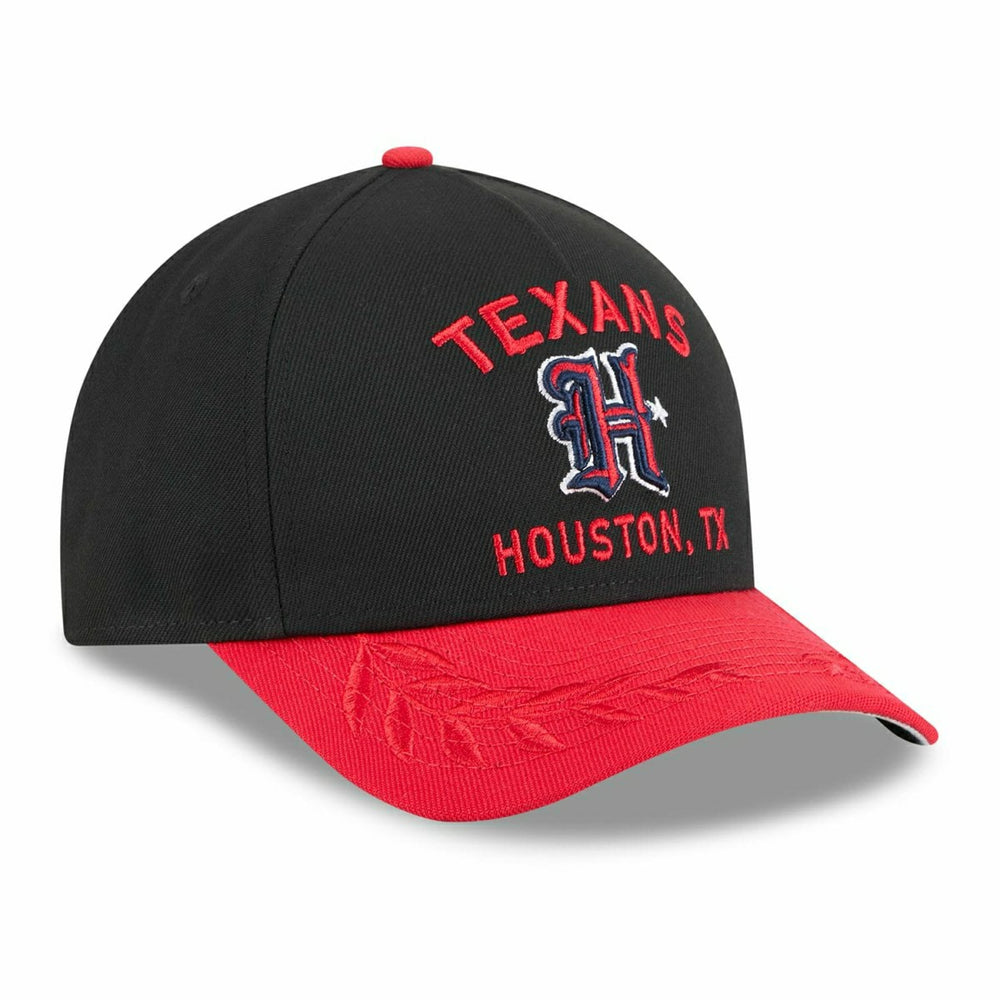 Houston Texans 2025 NFL Draft 9FORTY M-Crown A-Frame Snapback Cap Black Fashion