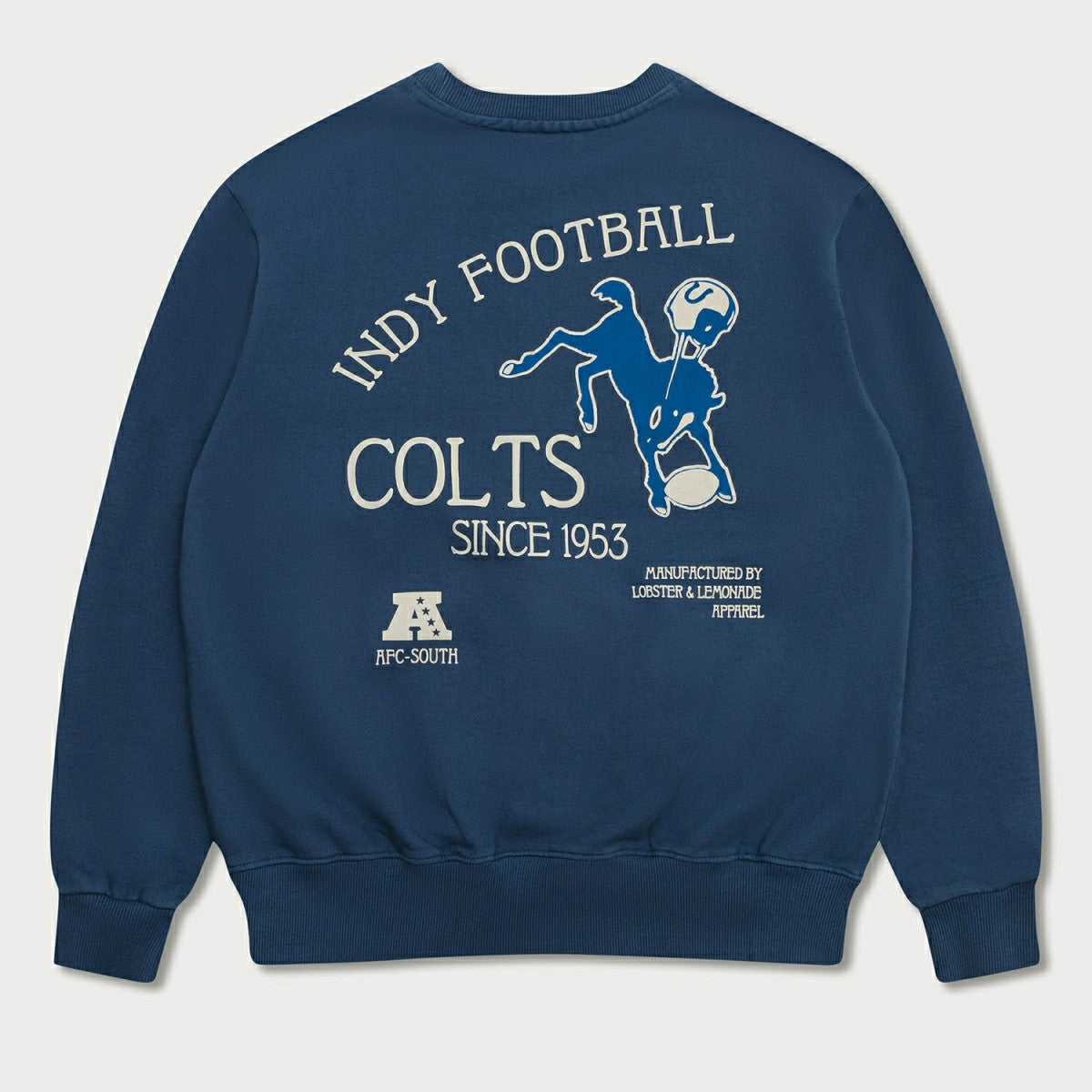 Indianapolis Colts L&L '96 Classics NFL Crew Sweater Blue Taass sale