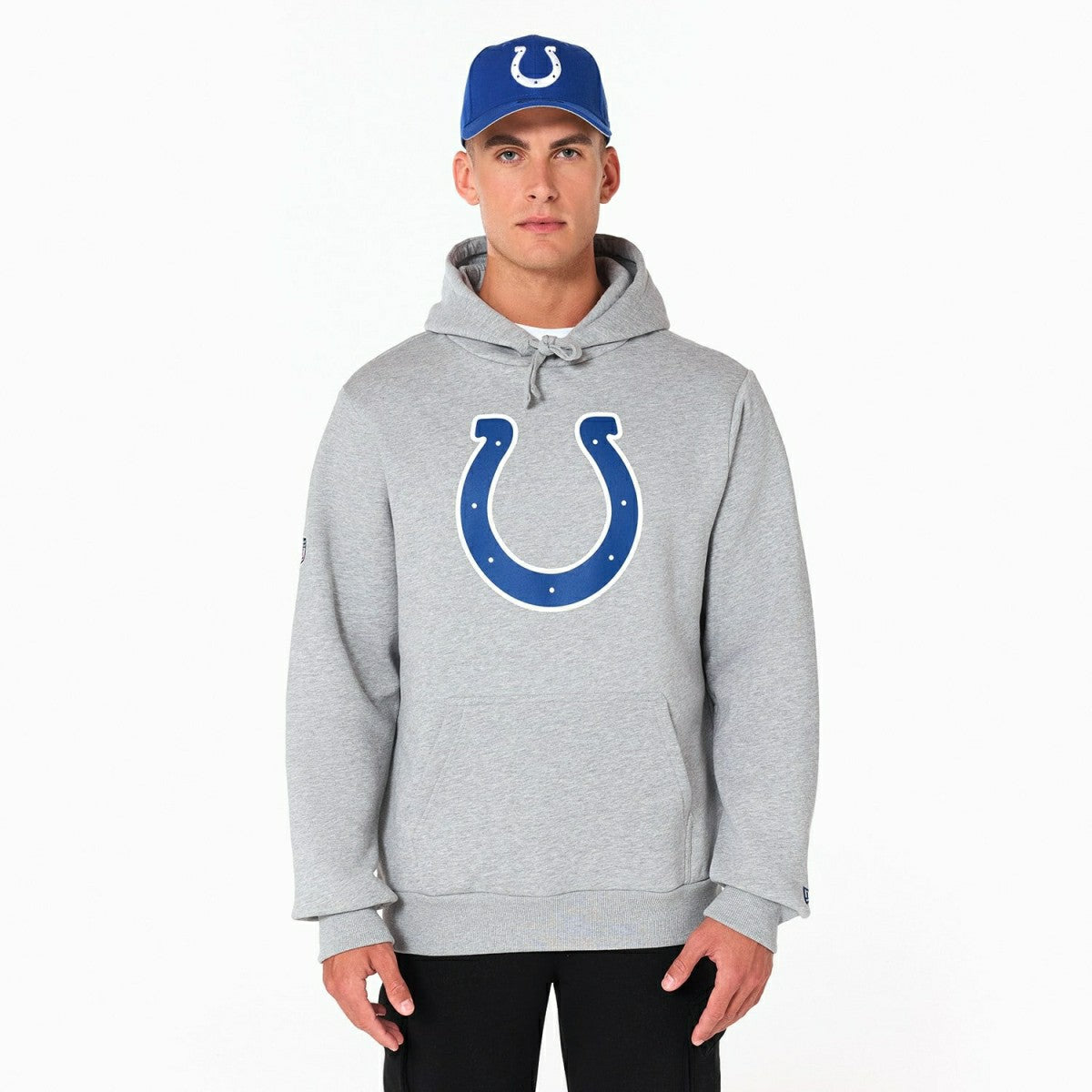 Indianapolis Colts Logo Hoodie NFL Sweatshirt Grey Taass for sale