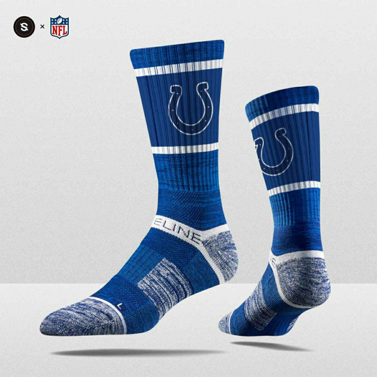 Indianapolis Colts Strideline Premium NFL Crew Socks Fashion