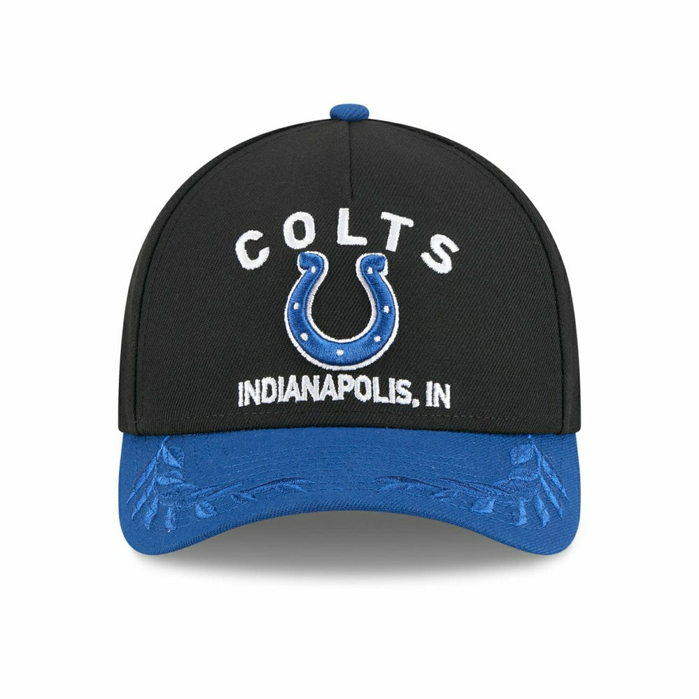Indianapolis Colts 2025 NFL Draft 9FORTY M-Crown A-Frame Snapback Cap Black Fashion