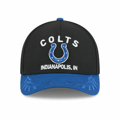 Indianapolis Colts 2025 NFL Draft 9FORTY M-Crown A-Frame Snapback Cap Black Fashion