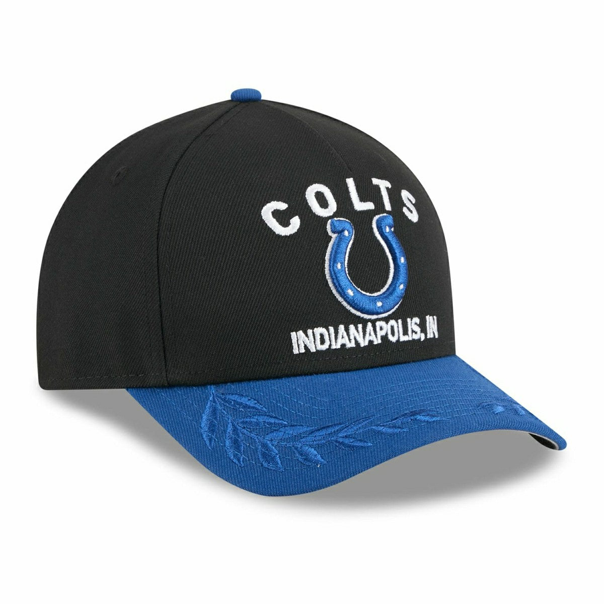 Indianapolis Colts 2025 NFL Draft 9FORTY M-Crown A-Frame Snapback Cap Black Fashion